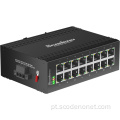 Switch Ethernet não gerenciado industrial com 16100/1000Base-T Gigabit Port